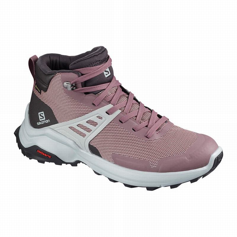 Zapatillas Trekking Salomon Mujer Burdeos - Salomon Argentina X RAISE MID GORE-TEX ,918704-XEB